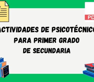 Actividades de psicotécnico para primer grado de secundaria
